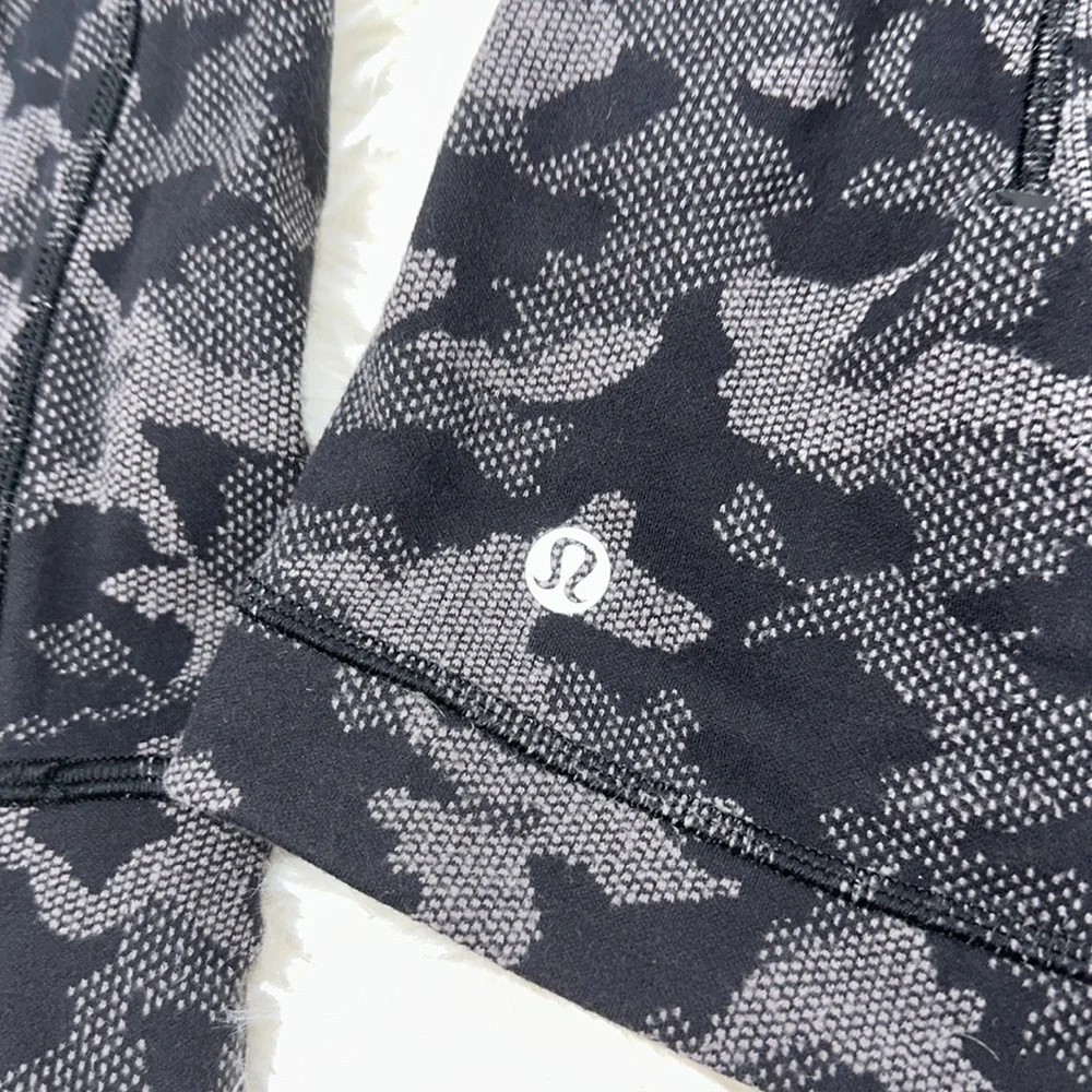 Lululemon Runderful Long Sleeve Heritage Camo Jacquard Black Lunar Rock